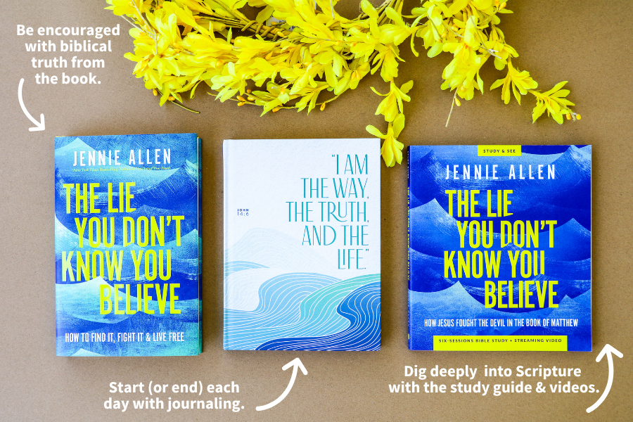 The Lie You Don't Know You Believe premium bundle with yellow flowers 
